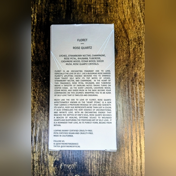 5/75$ DEFINEME Floret - Rose Quartz Crystal Infused Perfume Mist - Picture 6 of 13